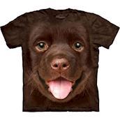 The Mountain tshirt - bluse med brun labrador