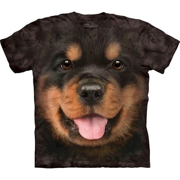 The Mountain tshirt - bluse med Rottweiler hvalp