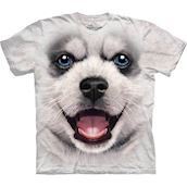 The Mountain tshirt - bluse med sibirisk husky hvalp