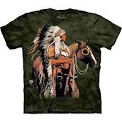 The Mountain tshirt - bluse med indianertryk