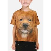 Kortærmet bluse til børn med Pit Bull hvalp