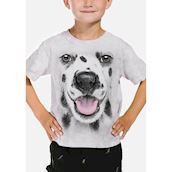 Kortærmet bluse til børn med Dalmatiner hvalp