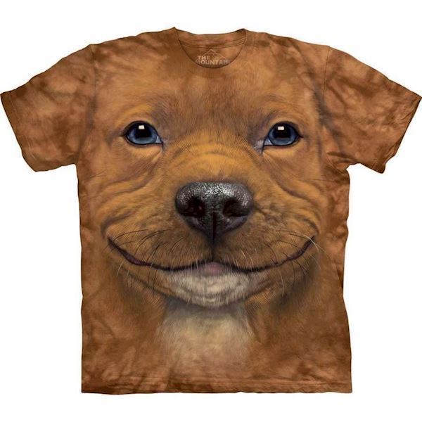 The Mountain tshirt - bluse med Pit Bull hvalp