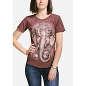 Dame t-shirt med indisk hellig elefant