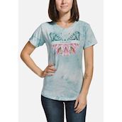 Dame t-shirt med super smuk sommerfugl