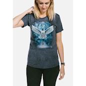 Dame bluse med korte ærmer og magisk ugle