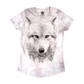 The Mountain ladies tees med hvid ulv