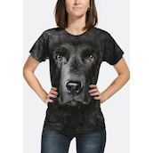 Kortærmet bluse med sort labrador