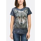 Kortærmet bluse med vild ulv