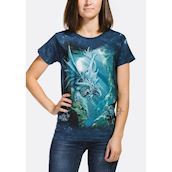 Kortærmet dame bluse med sødrager