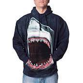 Hættetrøje med haj