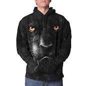 Hættetrøje med sort panter