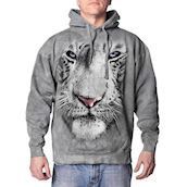 Hættetrøje med hvid tiger