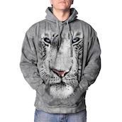 Hættetrøje med hvid tiger