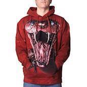 Hættetrøje med rød mamba