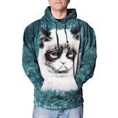 Hættetrøje med grumpy cat