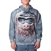 Hættetrøje med gris