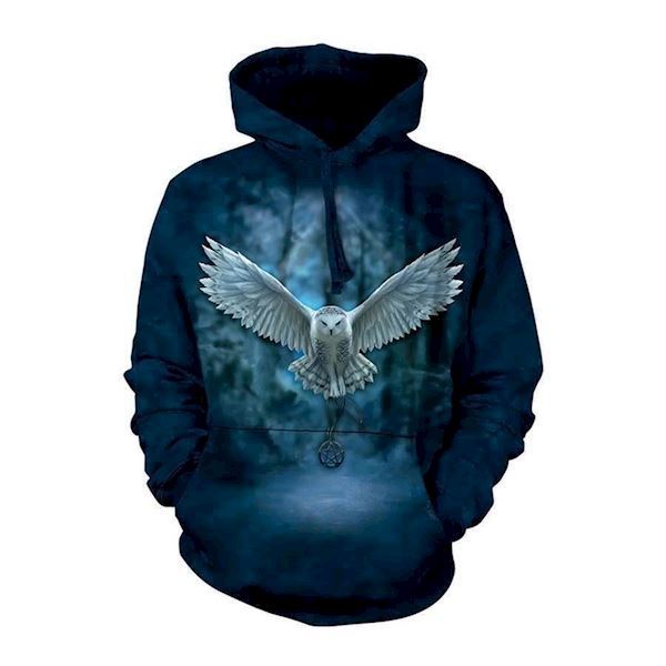 The Mountain Hoodie med hvid ugle