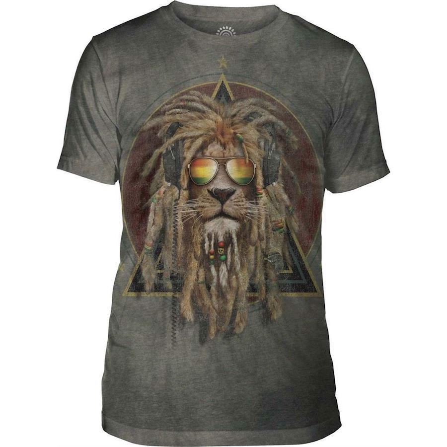 The Mountain DJ Lion Retro Triblend Tee 