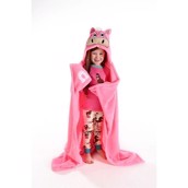 Zooshirts børne fleecetæppe Pink Horse Critter Fleece Blanket