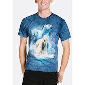 T-shirt med isbjørne til voksne