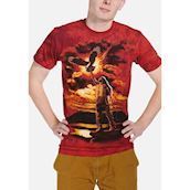 T-shirt med indianer og ørn