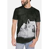 T-shirt med to hvide ulve