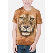 T-shirt med løveansigt til børn