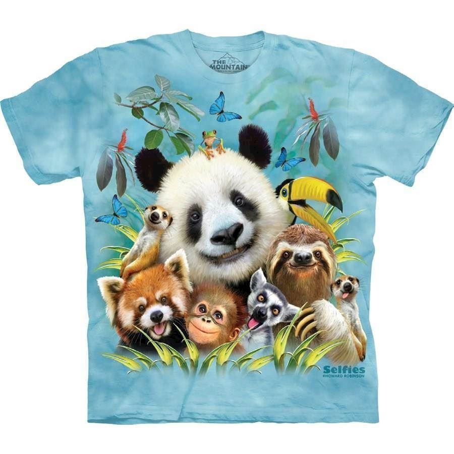 T-shirt med zoologiske haves dyr, og holdbare farver
