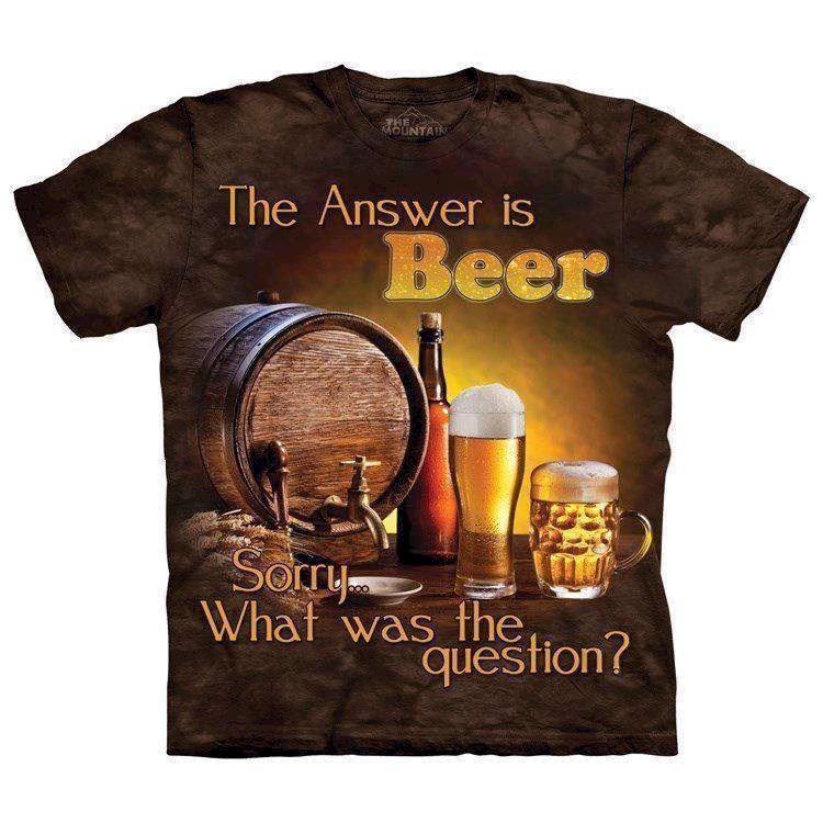 Beer Outdoor t-shirt, Adult Large