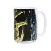 Keramik tekop med sejt skull motiv