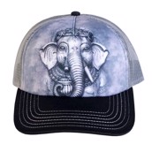 Trucker kasket med sølv elefant