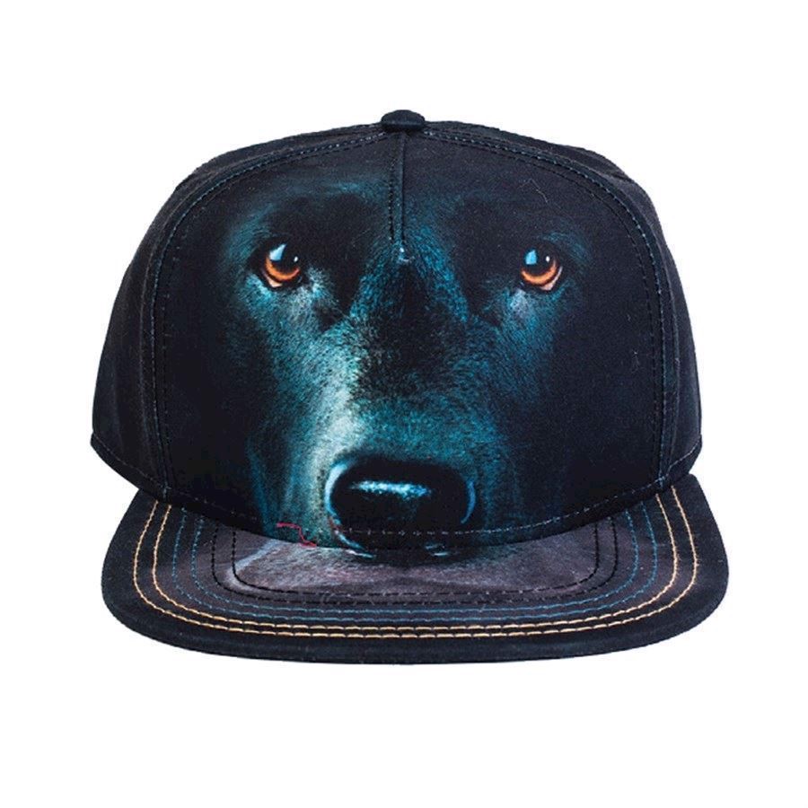 baseball kasket med sort labrador