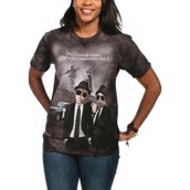 Kortærmet bluse med parodi af Blues Brothers