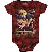 The Mountain bodystocking - babybody med tyranusaurus rex collage