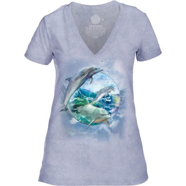 The Mountain Dolphin Bobble Tri-Blend T-shirts