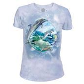 The Mountain Dolphin Bobble Tri-Blend T-shirts