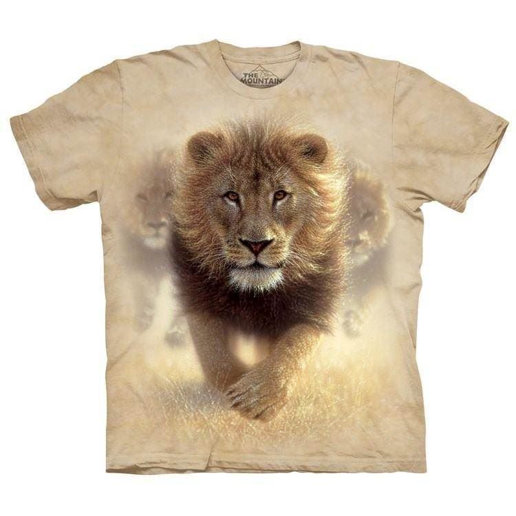 Løve t-shirt. T-shirt med imponerende hanløve