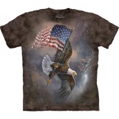 The Mountain tshirt - bluse med patriotisk ørnemotiv