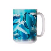 Keramik tekop med dødens gab hajer