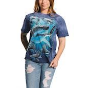 Kortærmet bluse med hvide hajer