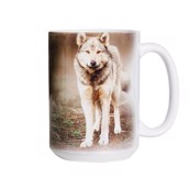 Keramik tekop med grå ulv