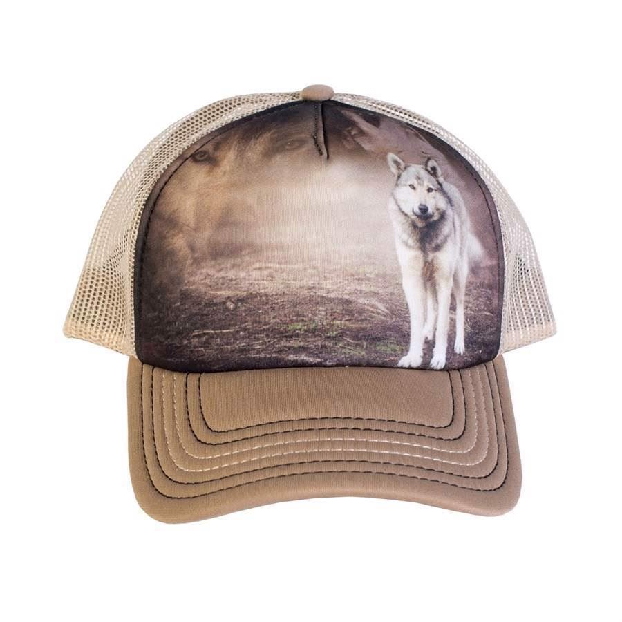 Trucker kasket med grå ulv