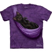 The Mountain tshirt - bluse med sort kat