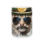 kaffekrus med landbetjent kat