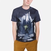 t-shirt med drage i dragegrotte