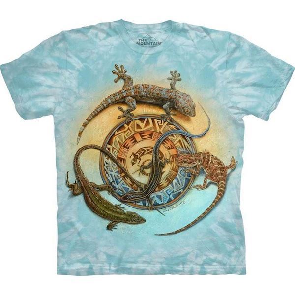 The Mountain tshirt - kortaermet bluse med krybdyretryk