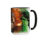 Keramik thekrus med orangutanbaby