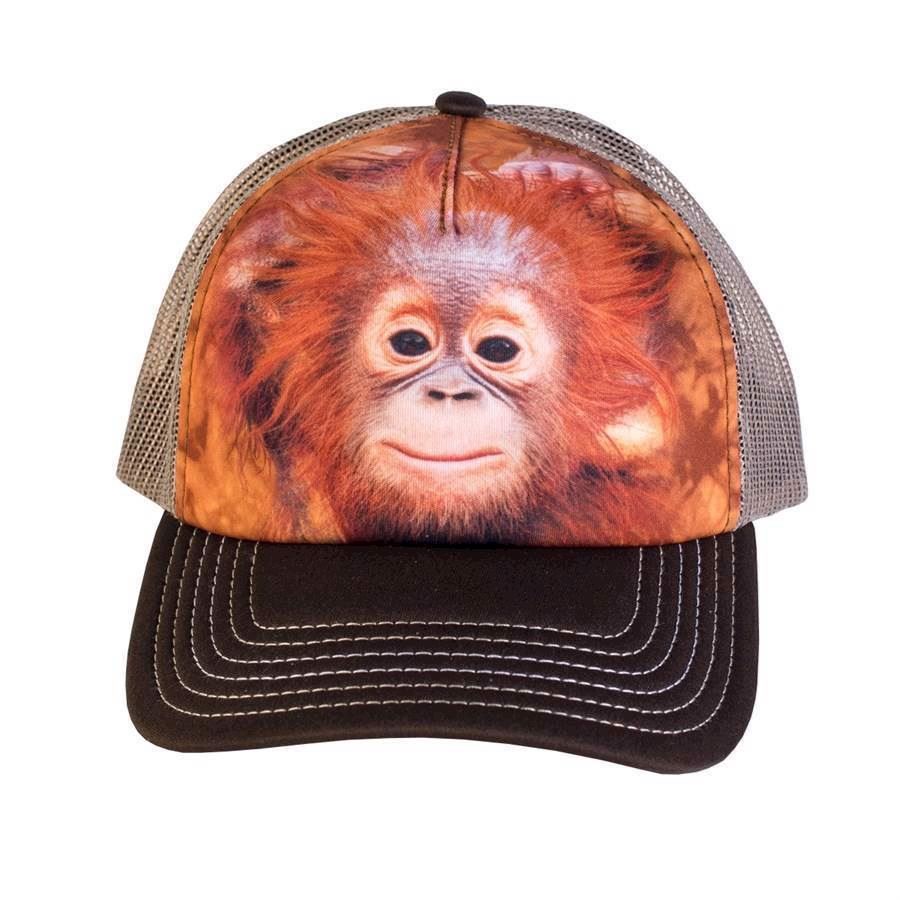 Trucker kasket med orangutan baby