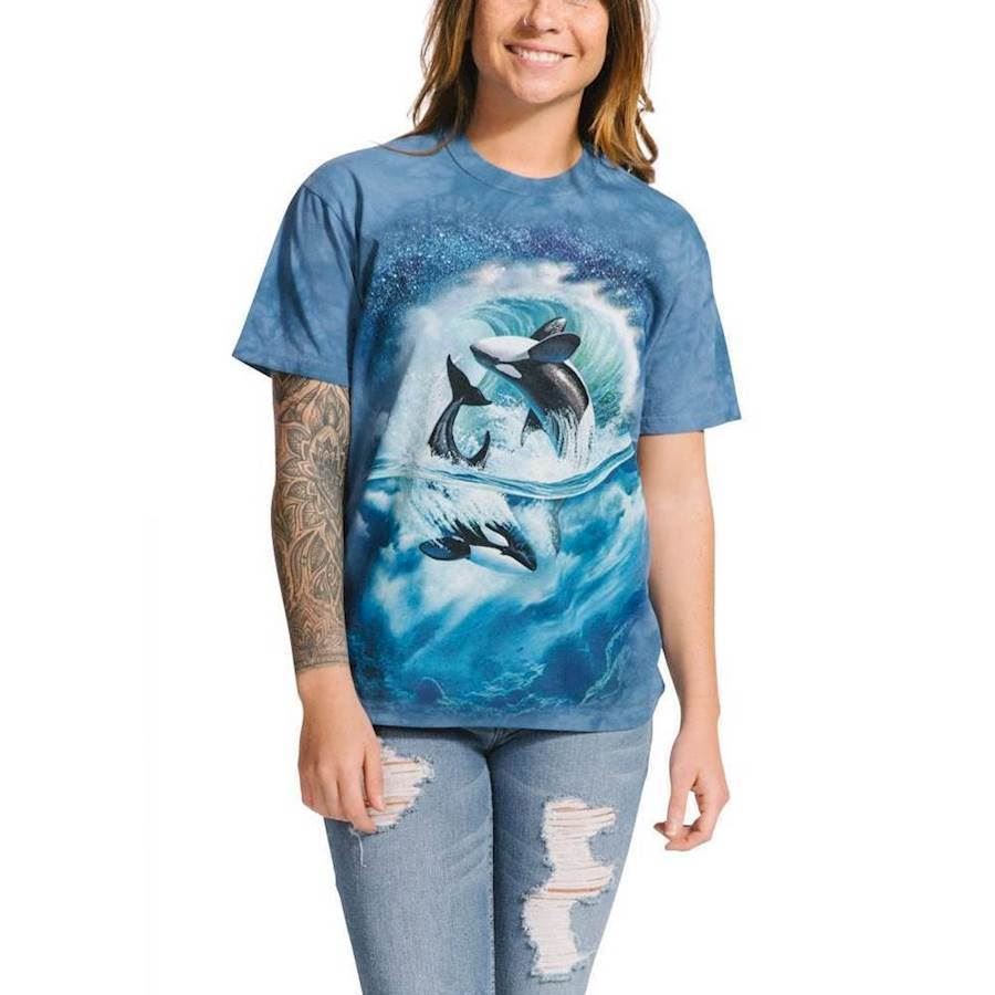 Orca Wave t-shirt, med spækhukkere